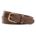 Brown With Brass - Duck Head - Men's Dark Brown Leather Belt