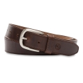 Dark Brown With Nickel - Duck Head - Men's Dark Brown Leather Belt