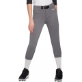 Charcoal - Mizuno - Girls' Belted Stretch Softball Pants