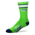 Green - For Bare Feet - Seattle Seahawks 4 Stripe Deuce Socks