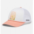 White Floral Blur, White - Columbia - Women's Trucker Snap Back