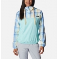 Gulf Stream, Cocoa Butter Sea Blur Check - Columbia - Women's Super Tamiami Hoodie