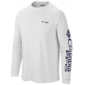 White, Nightshade Logo - Columbia - Men's Terminal Tackle LS Shirt