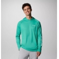 Glaze Green, White Logo - Columbia - Men's Terminal Tackle Hoodie