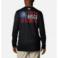 Black, Ga Fish - Columbia - Men's Terminal Tackle PFG Fish Flag LS