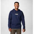 Coll Navy, Puff Box Gem Logo - Columbia - Men's Columbia Trek Hoodie