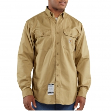 Men's Flame-Resistant Lse Ft Medium Weight Twill Long-Sleeved Shirt by Carhartt