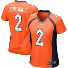 Women's Denver Broncos Patrick Surtain II #2 Orange Game Jersey by Nike