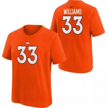 Youth Denver Broncos Javonte Williams #33 Orange T-Shirt by Nike