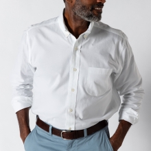 Men's Morris Solid Cotton Oxford Sport Shirt by Duck Head