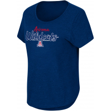 Women's Arizona Wildcats Navy Curved Hem T-Shirt by Colosseum