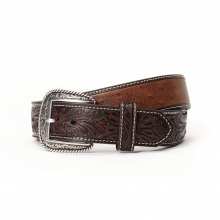 Men's 1.5" Ostrich Tooled Belt by Ariat in Huntington Beach CA