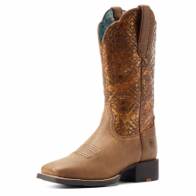 Women's Round Up Wide Square Toe Western Boot by Ariat