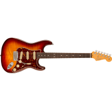 70th Anniversary American Professional II Stratocaster Electric Guitar w/Deluxe Molded Hardshell Case – Inca Silver with Blue Interior, Comet Burst by Fender Guitars