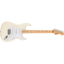 Standard Stratocaster Electric Guitar, Maple Fingerboard, White Pickguard, Olympic White by Fender Guitars