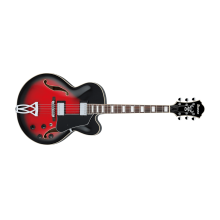 Artcore Hollow Body Electric Guitar, Transparent Red Sunburst