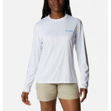 Women's Tidal Tee PFG Palapa Palms Long Sleeve by Columbia