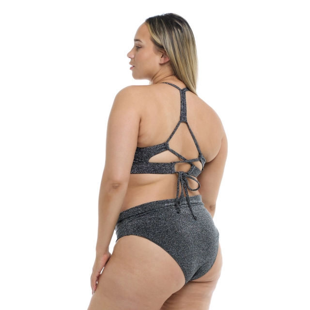 Body Glove - Stardust Marlee Plus Size High-Waist Bikini Bottom - Black in Cabot-PA