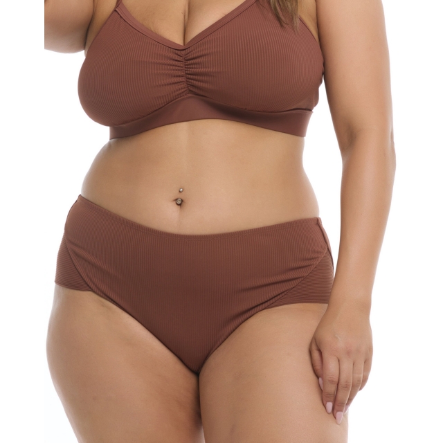 Body Glove - Ibiza Coco Plus Size Bikini Bottom - Brown