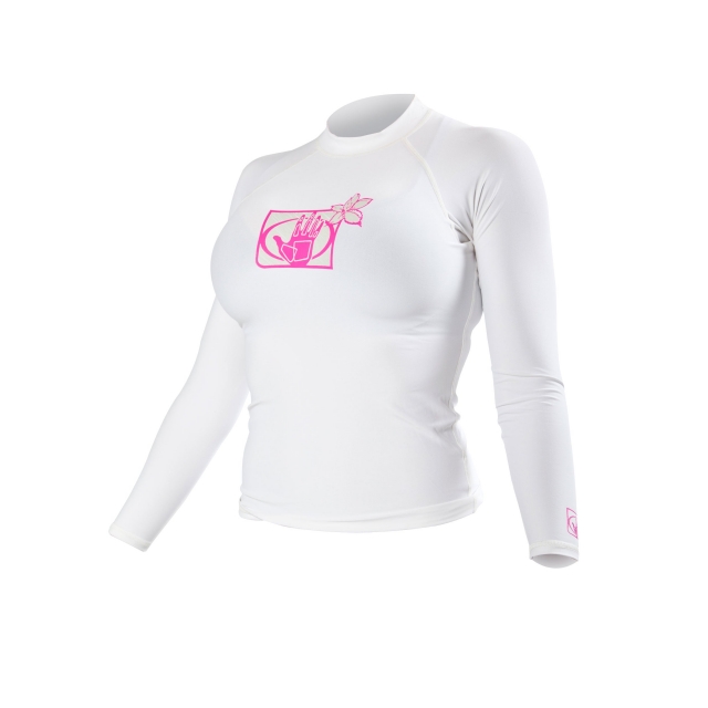 Body Glove - Women's Basic Long Sleeve Women's 6oz Lycra Rash Guard - White in Easton PA