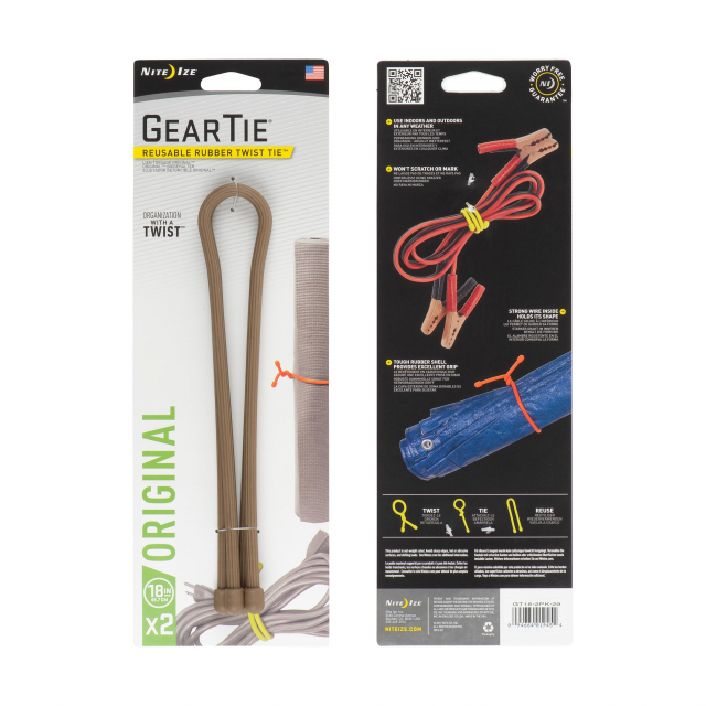 Nite Ize - Gear Tie Reusable Rubber Twist Tie 3 in. - 4 Pack