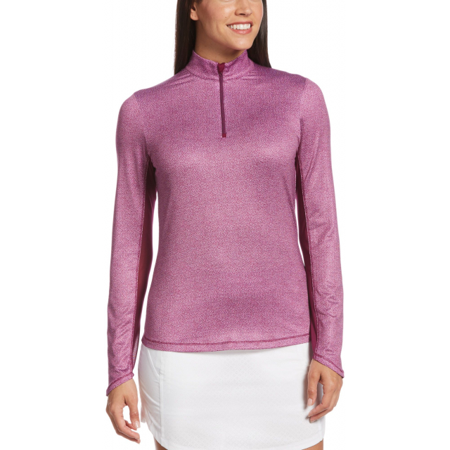 Callaway - Women's Swing Tech Mini Leaf 1/4 Zip Golf Pullover
