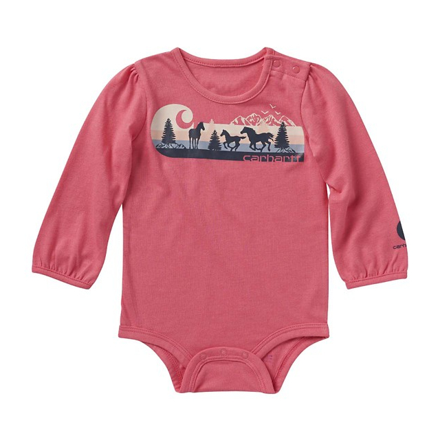 Carhartt - Baby Girls' Horse Stripe Onsie