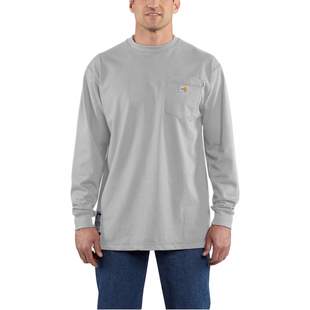 Carhartt - Men's Flame-Resistant Frc Loose Fit Medium Weight Long-Sleeved Pocket T-Shirt