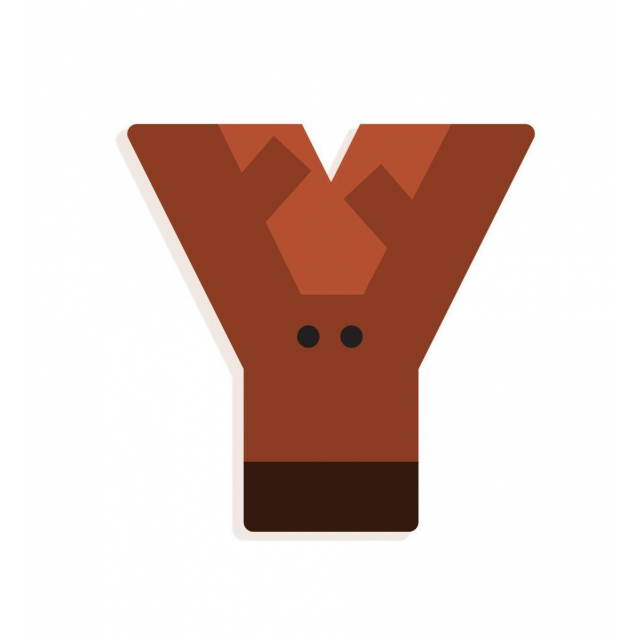 DJECO - "Y" Wooden Animal Letter