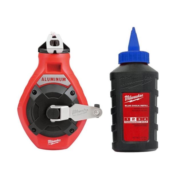 Milwaukee Tool - 100 ft. Precision Line Chalk Reel Kit with Blue Chalk