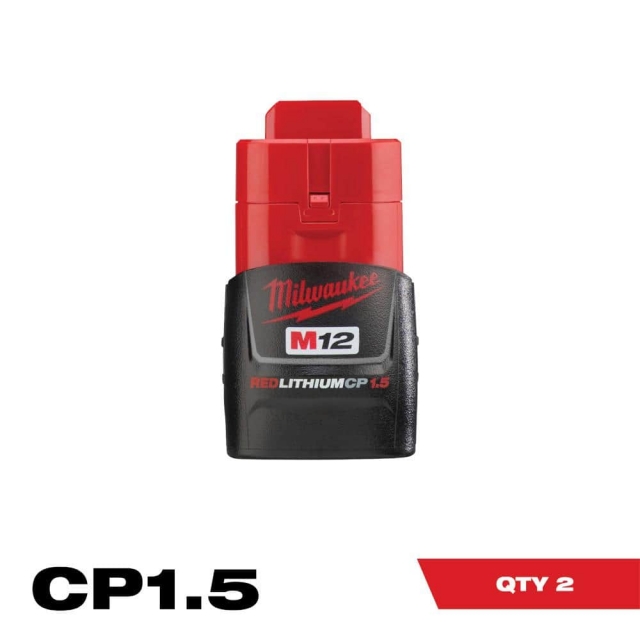 Milwaukee Tool - M12 12-Volt 1.5 Ah Lithium-Ion Compact Battery Pack (2-Pack)