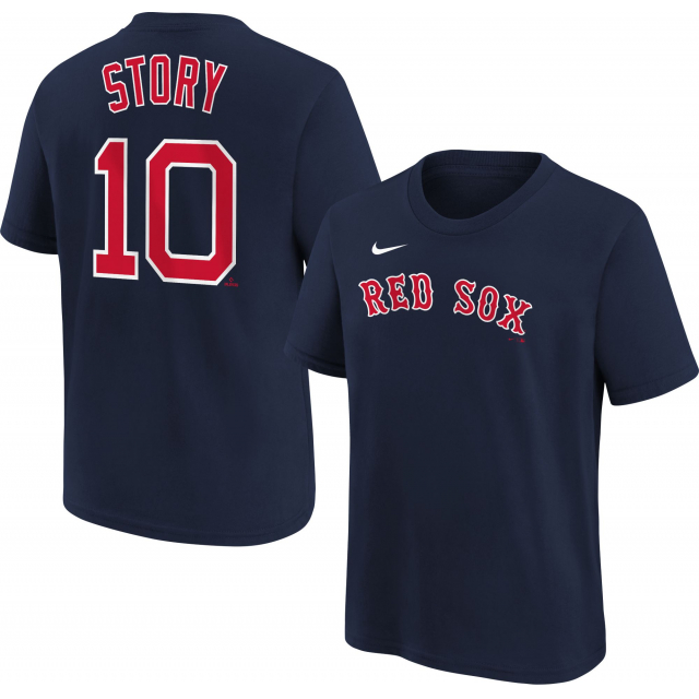 Nike - MLB Team Apparel Youth Boston Red Sox Trevor Story #10 Navy T-Shirt