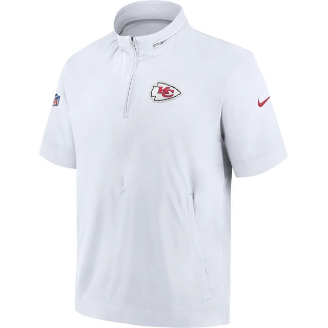 Nike - Men's Kansas City Chiefs Sideline Coach White Short-Sleeve Jacket