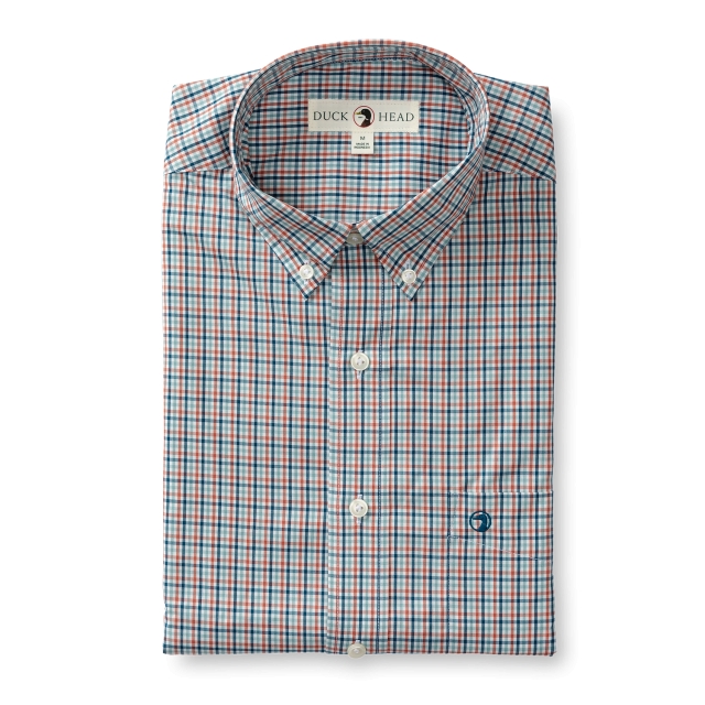 Duck Head - Men's Benton Plaid Performance Poplin Sport Shirt