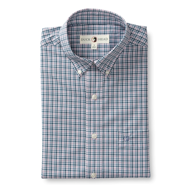Duck Head - Men's Benton Plaid Performance Poplin Sport Shirt