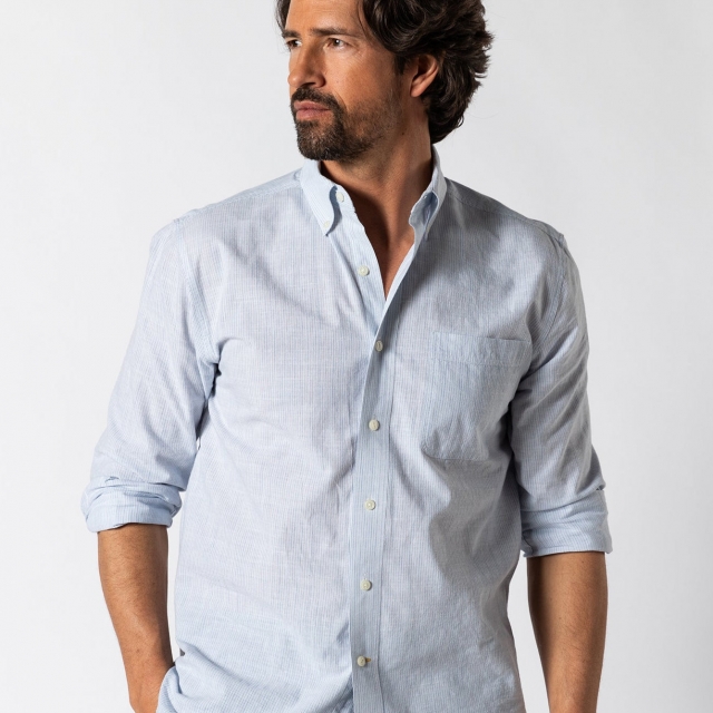 Duck Head - Men's Cotton Slub Sport Shirt - Donovan Stripe