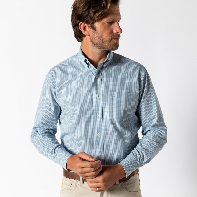 Duck Head - Men's Cotton Poplin Sport Shirt - Ferry Plaid