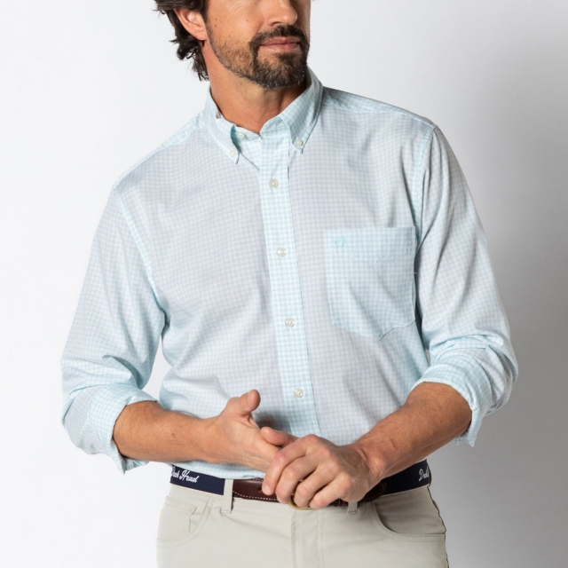 Duck Head - Men's Walton Gingham Performance Poplin Sport Shirt