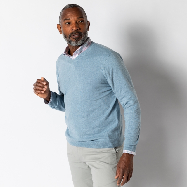 Duck Head - Men's Buckley Jersey V-Neck Sweater