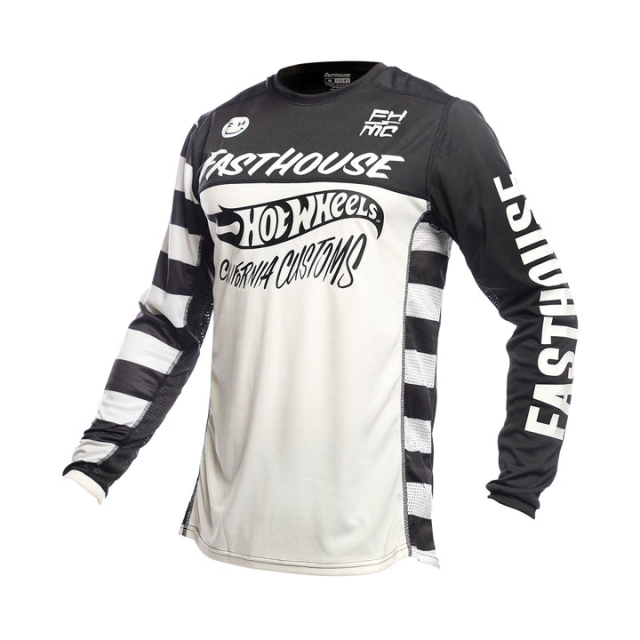 Fasthouse - Youth Grindhouse Hot Wheels Jersey - White/Black