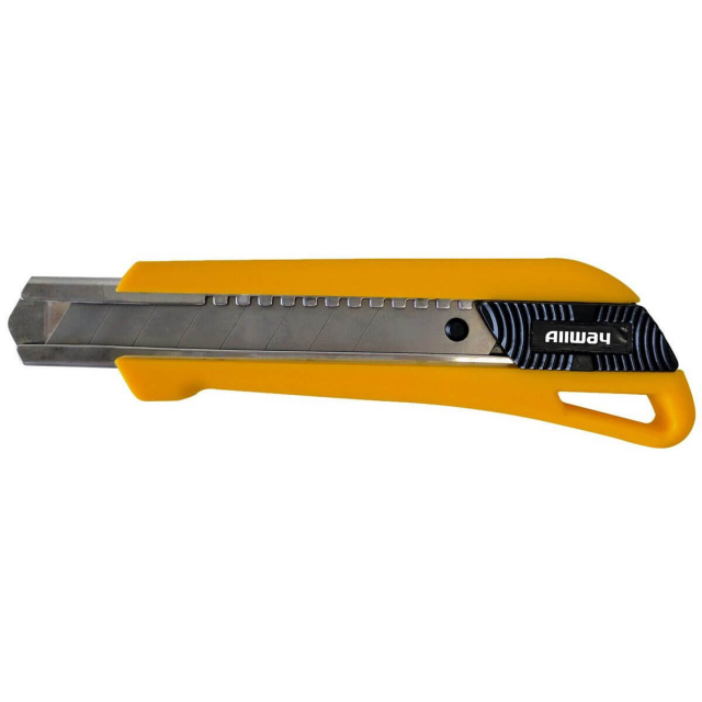 Allway Tools - 8-Point 18 mm Deluxe Snap Off Knife W/3 Blades, Neon in Bayonne NJ