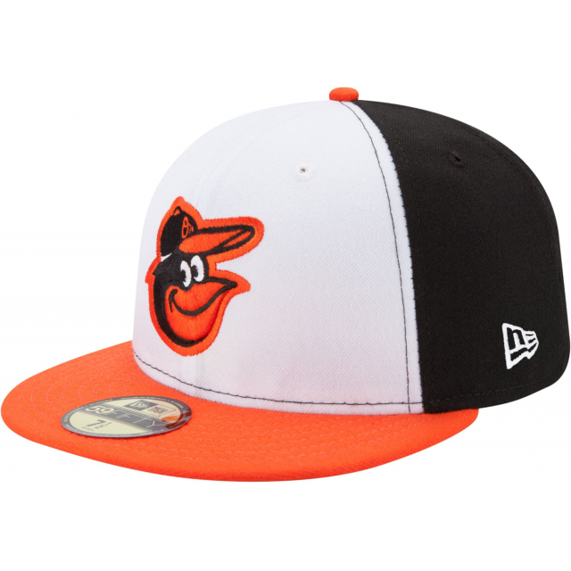 New Era - Men's Baltimore Orioles 59Fifty Home White/Black Authentic Hat in Cypress TX