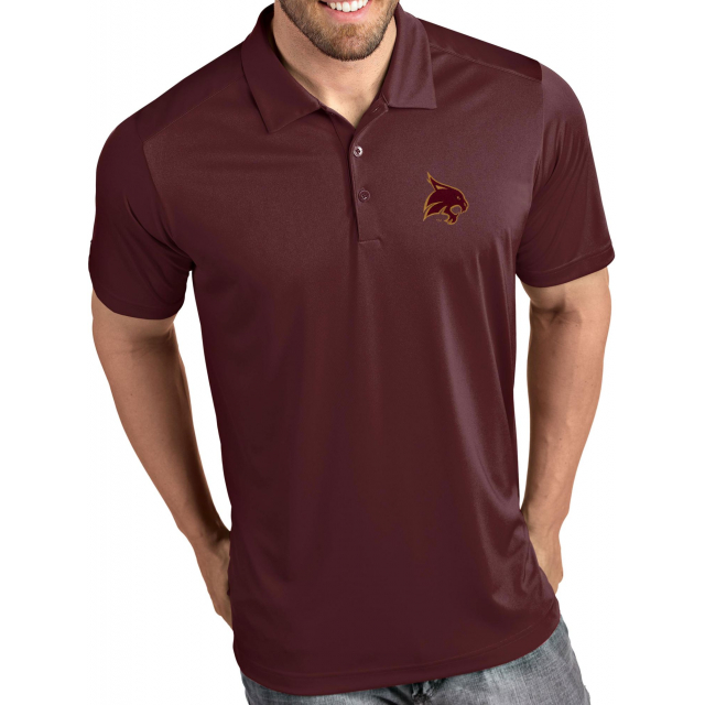 Antigua Apparel - Men's Texas State Bobcats Maroon Tribute Performance Polo