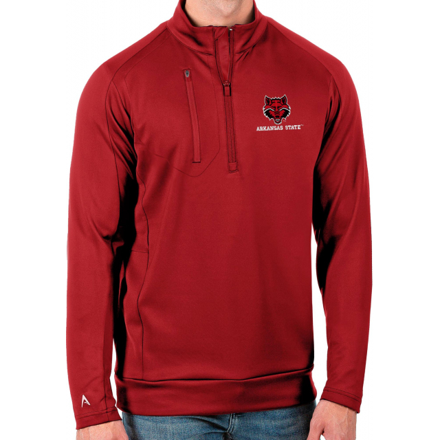Antigua Apparel - Men's Arkansas State Red Wolves Scarlet Generation Half-Zip Pullover Shirt