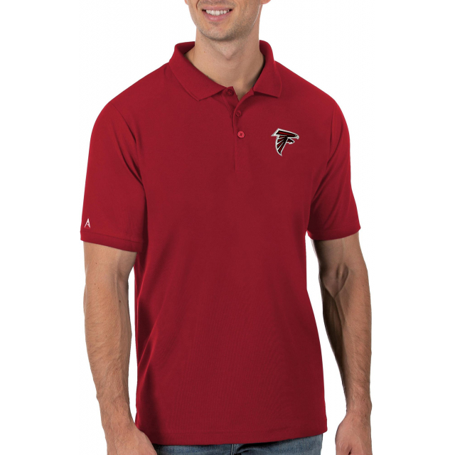 Antigua Apparel - Men's Atlanta Falcons Red Legacy Pique Polo