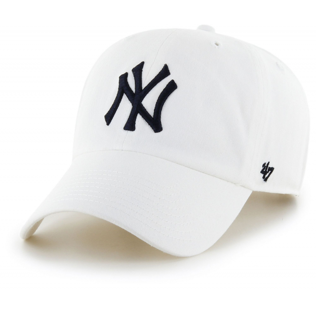 47 Brand - Men's New York Yankees White Clean Up Adjustable Hat