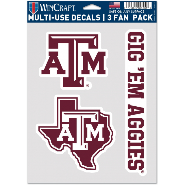 WinCraft - Texas A&M Aggies 3 Pack Fan Decal in Spring TX