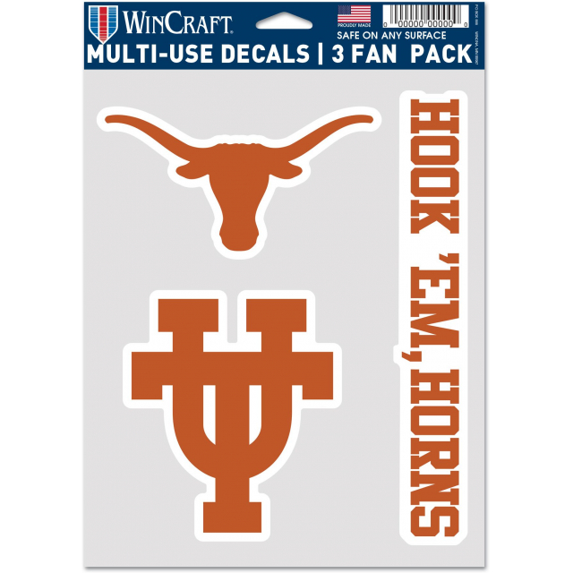 WinCraft - Texas Longhorns 3 Pack Fan Decal