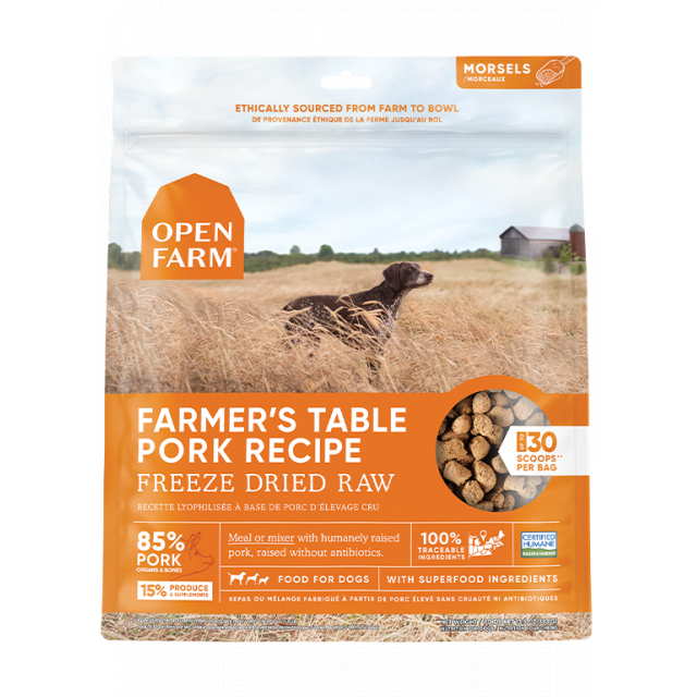 Open Farm - Farmer's Table Pork Recipe Freeze-Dried Raw Dog Food, 13.5-oz