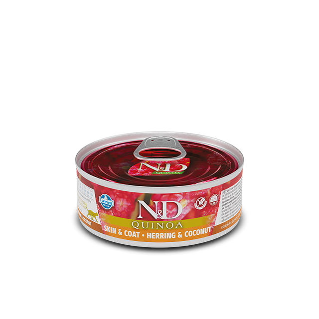Farmina - N&D Quinoa Skin & Coat Herring Wet Cat Food, 2.8-oz